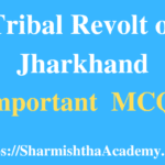 Tribal Revolt of Jharkhand MCQs